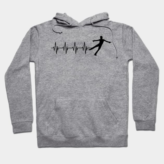 Ice skate dance heartbeat Hoodie by KC Happy Shop